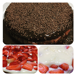 Chocolate com<br/>Recheio de Morango<br/>e Creme Belga